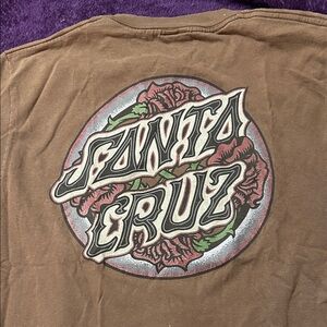 Santa Cruz Skateboards Brown Kids Shirt